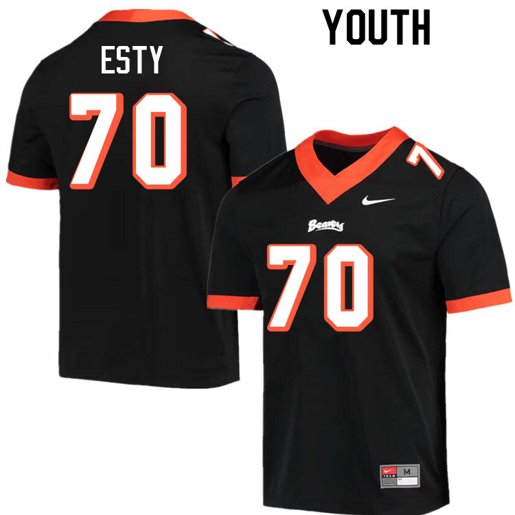 Youth #70 Zander Esty Oregon State Beavers College Football Jerseys Stitched-Throwback